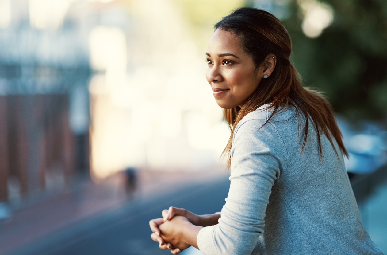 Woman finding relief after trying brainspotting