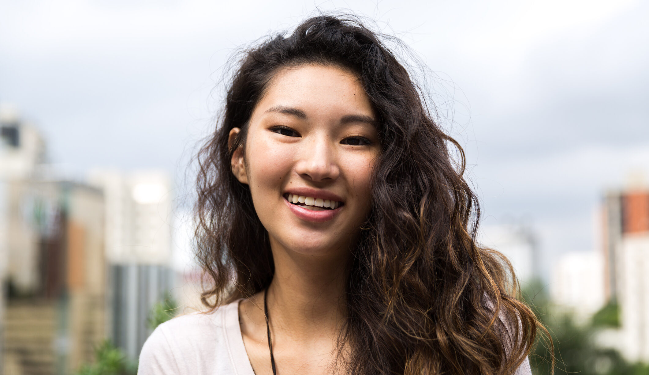 Portrait of an Asian Girl smiling